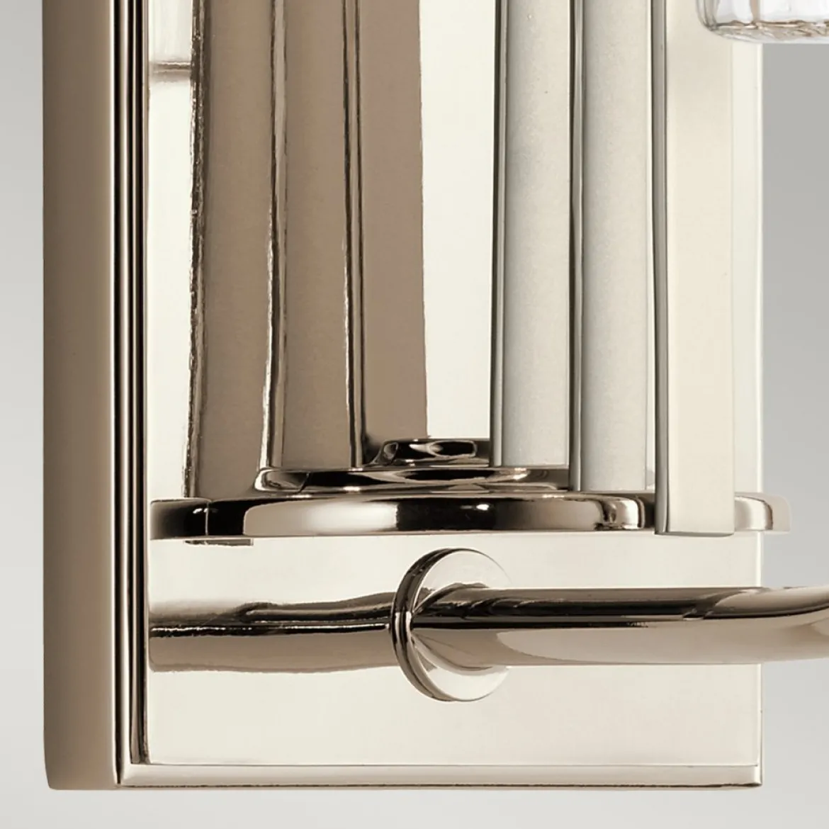 Elstead Lighting Kimrose Wandleuchte 1-Light Nickel poliert Klarglas E14