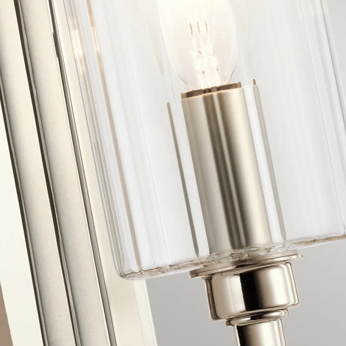 Elstead Lighting Kimrose Wandleuchte 1-Light Nickel poliert Klarglas E14