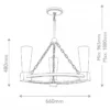 Elstead Lighting Kristy Kronleuchter 3-flammig Antik Gold Opalglas