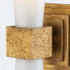 Elstead Lighting Kristy  Wandleuchte 1-flammig Antik Gold Opalglas