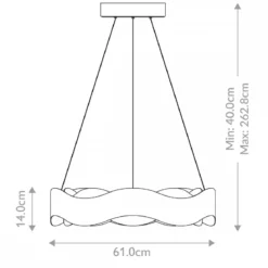 Elstead Lighting Kronleuchter VAUGHAN 610mm Bronze und Gold 3000K