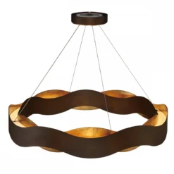Elstead Lighting Kronleuchter VAUGHAN 610mm Bronze und Gold 3000K