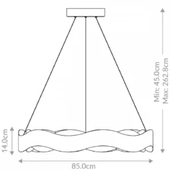 Elstead Lighting Kronleuchter VAUGHAN 850mm Bronze und Gold 3000K