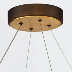 Elstead Lighting Kronleuchter VAUGHAN 850mm Bronze und Gold 3000K
