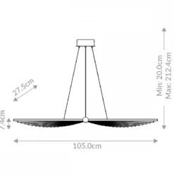 Elstead Lighting Kronleuchter SERAPH Mattschwarz 3000K