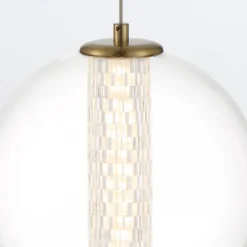 Elstead Lighting LED Pendelleuchte Atomo 1-flammig Gold gebürstet 3000K