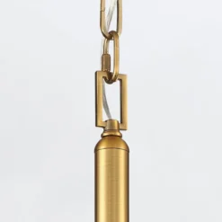 Elstead Lighting LED Pendelleuchte Nottingham 36cm Antikmessing Bernstein