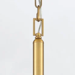 Elstead Lighting LED Pendelleuchte Nottingham 51cm Antikmessing Bernstein