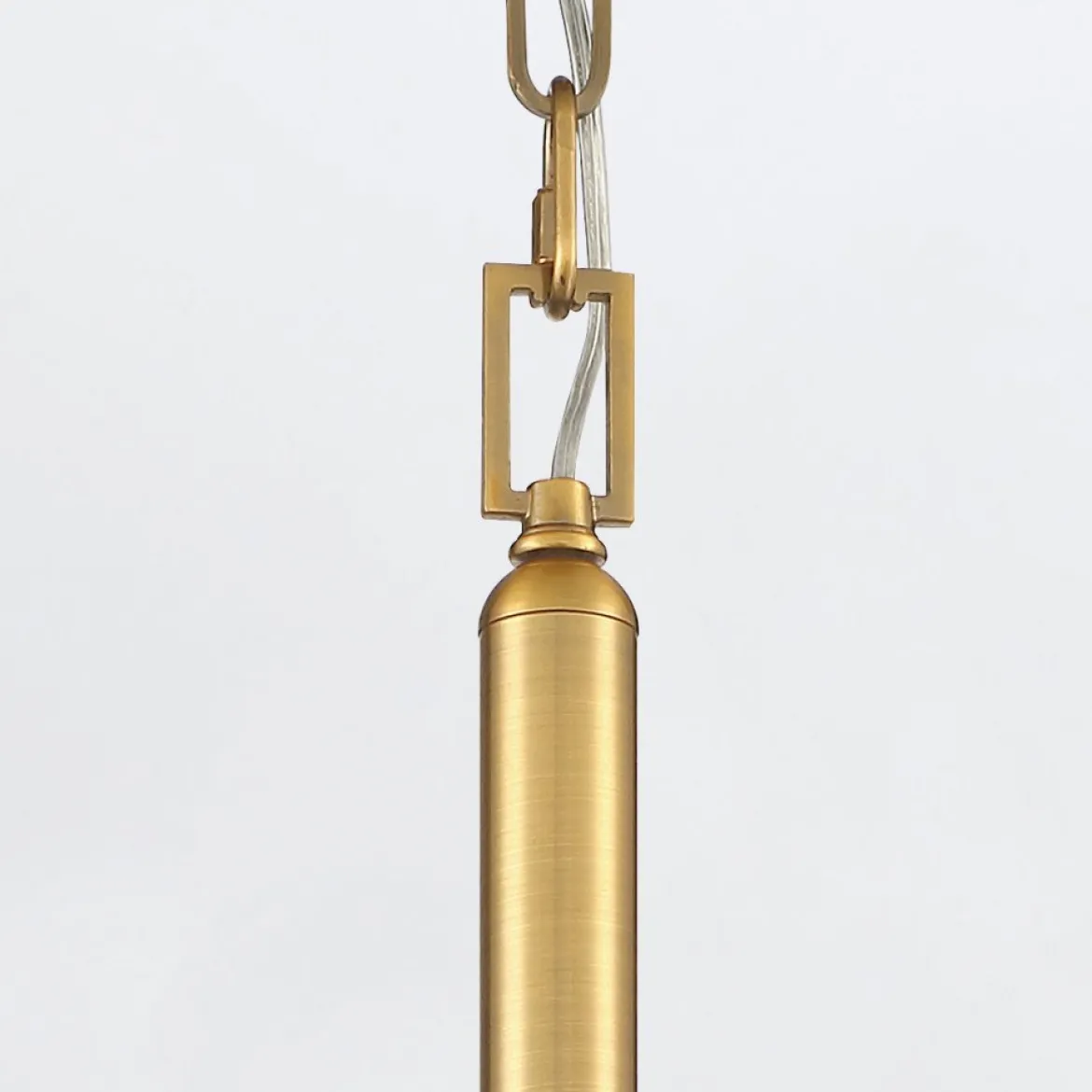 Elstead Lighting LED Pendelleuchte Nottingham 51cm Antikmessing Bernstein