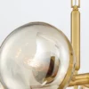 Elstead Lighting LED Pendelleuchte 5-flammig Nottingham Antikmessing Bernstein