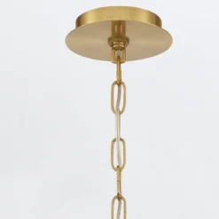 Elstead Lighting LED Pendelleuchte 5-flammig Nottingham Antikmessing Bernstein