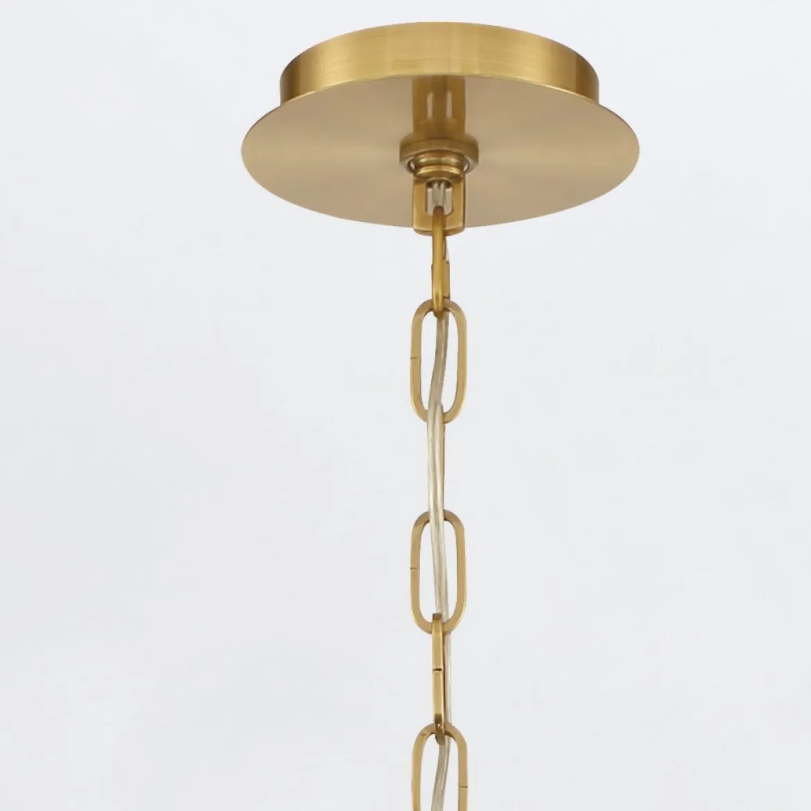 Elstead Lighting LED Pendelleuchte 5-flammig Nottingham Antikmessing Bernstein