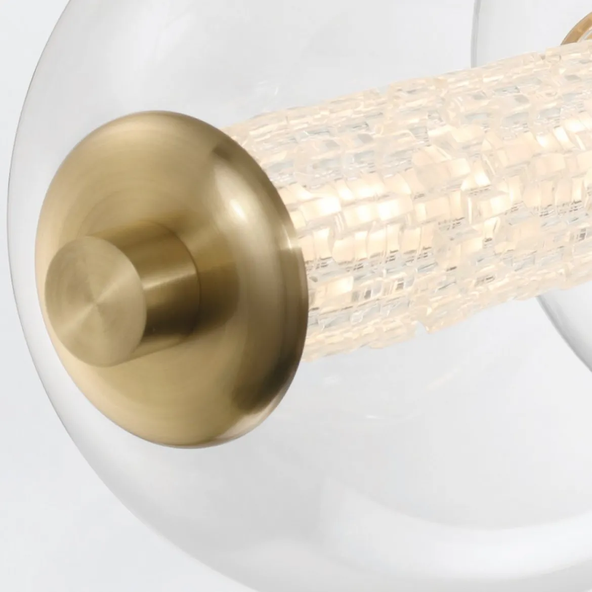 Elstead Lighting LED Pendelleuchte Atomo 7-flammig Gold gebürstet 3000K