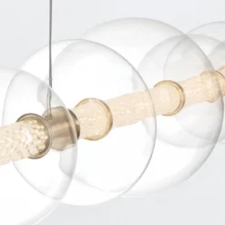 Elstead Lighting LED Pendelleuchte Atomo 7-flammig Gold gebürstet 3000K