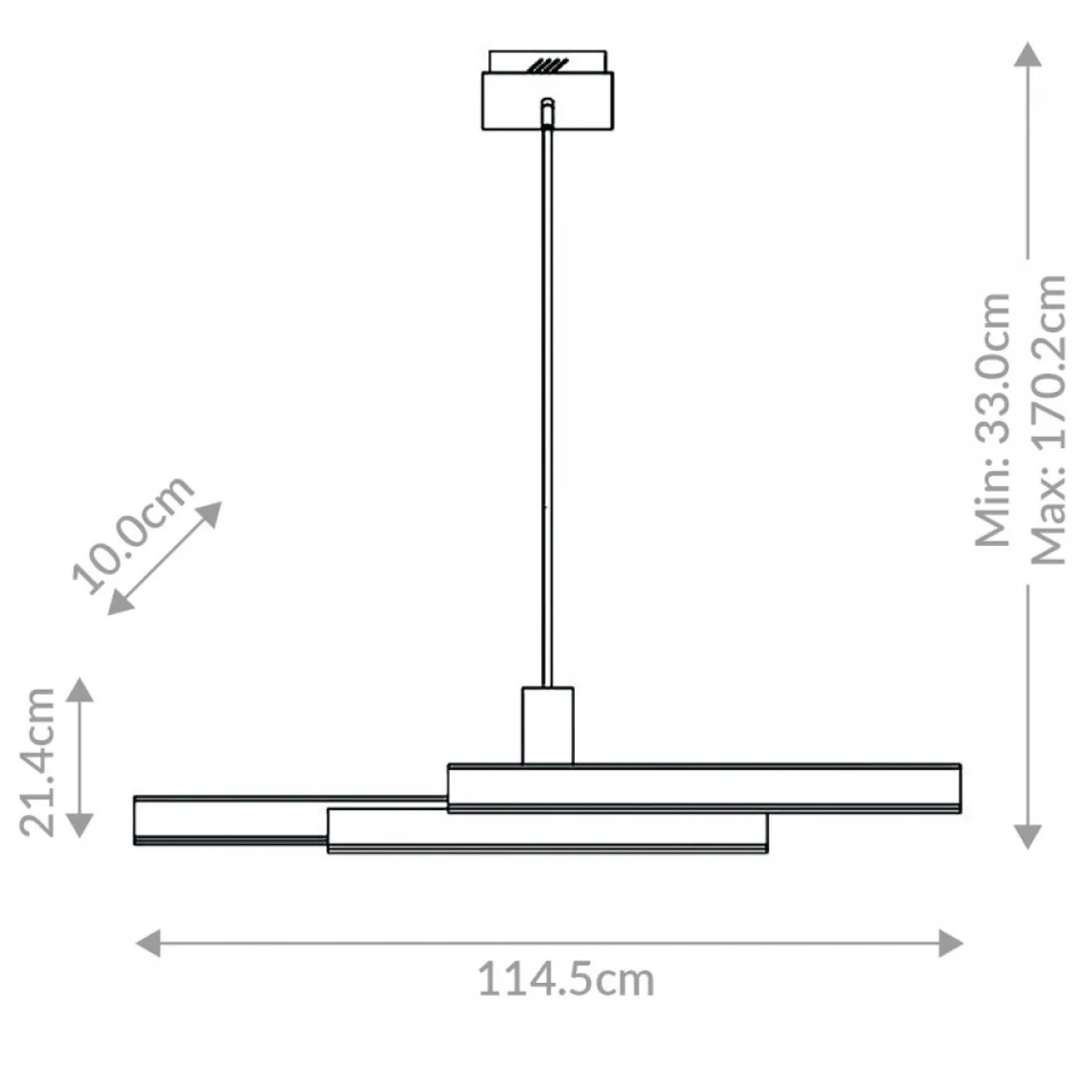 Elstead Lighting LED Pendelleuchte Cameno linear Gold 3000K