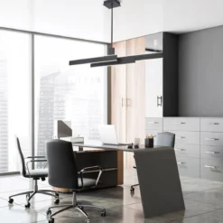 Elstead Lighting LED Pendelleuchte Cameno linear Mattschwarz 3000K