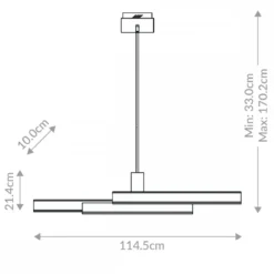 Elstead Lighting LED Pendelleuchte Cameno linear Mattschwarz 3000K