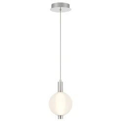 Elstead Lighting LED Pendelleuchte Palmas 1-flammig Poliertes Nickel 3000K