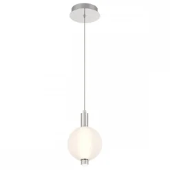 Elstead Lighting LED Pendelleuchte Palmas 1-flammig Poliertes Nickel 3000K