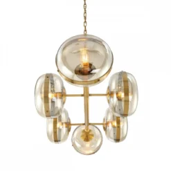 Elstead Lighting LED Pendelleuchte 6-flammig Nottingham Antikmessing