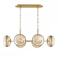 Elstead Lighting LED Pendelleuchte 6-flammig Nottingham Antikmessing