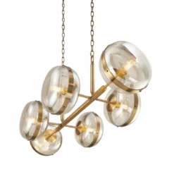 Elstead Lighting LED Pendelleuchte 6-flammig Nottingham Antikmessing