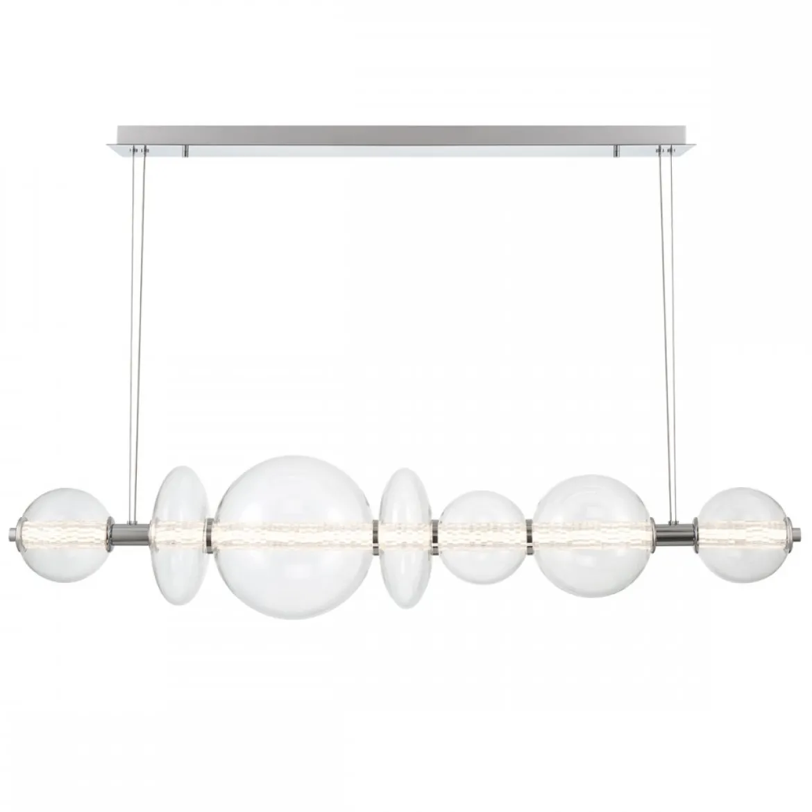 Elstead Lighting LED Pendelleuchte Atomo 7-flammig Chrom poliert 3000K