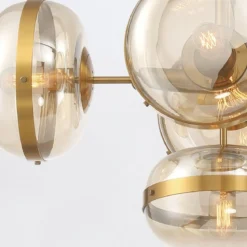 Elstead Lighting LED Pendelleuchte 10-flammig Nottingham Antikmessing