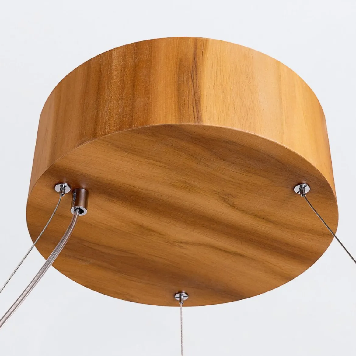 Elstead Lighting LED Pendelleuchte ANGULAR Teakfunier 80cm 3000K