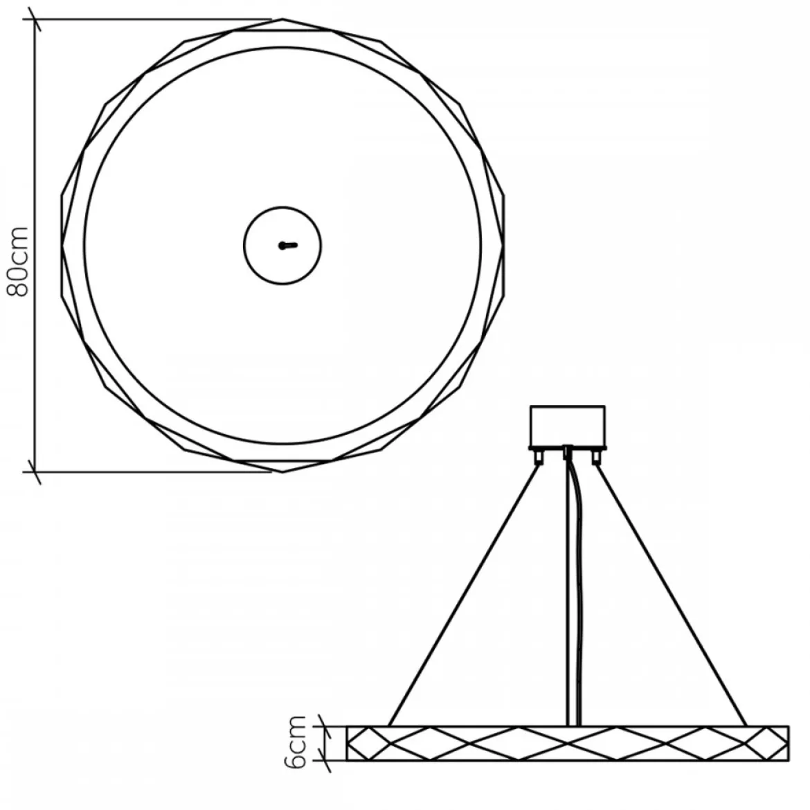 Elstead Lighting LED Pendelleuchte ANGULAR Teakfunier 80cm 3000K