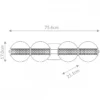 Elstead Lighting LED Wandleuchte Atomo 4-flammig Chrom poliert 3000K
