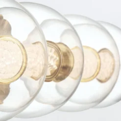 Elstead Lighting LED Wandleuchte Atomo 4-flammig Gold gebürstet 3000K