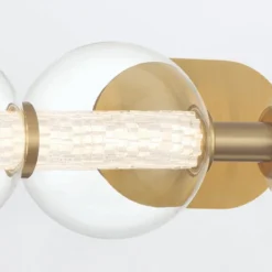 Elstead Lighting LED Wandleuchte Atomo 4-flammig Gold gebürstet 3000K