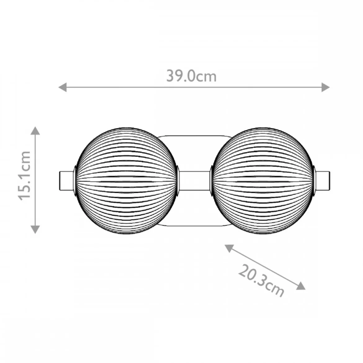 Elstead Lighting LED Wandleuchte Palmas 2-flammig 3000K Poliertes Nickel