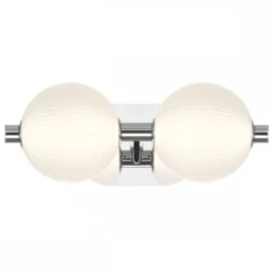 Elstead Lighting LED Wandleuchte Palmas 2-flammig 3000K Poliertes Nickel
