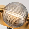 Elstead Lighting LED Wandleuchte Palmas 3-flammig 3000K gold Rauchglas
