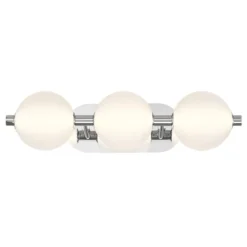 Elstead Lighting LED Wandleuchte Palmas 3-flammig 3000K Poliertes Nickel