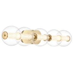Elstead Lighting LED Wandleuchte Atomo 5-flammig Gold gebürstet 3000K