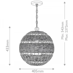 Elstead Lighting Lindendale Pendelleuchte 1-lammig Western Bronze 405mm
