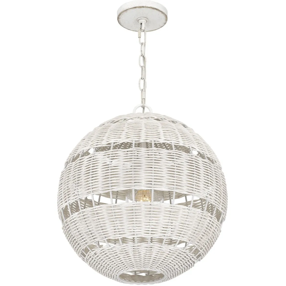 Elstead Lighting Lindendale Pendelleuchte 1-flammig Antikweiß 405mm
