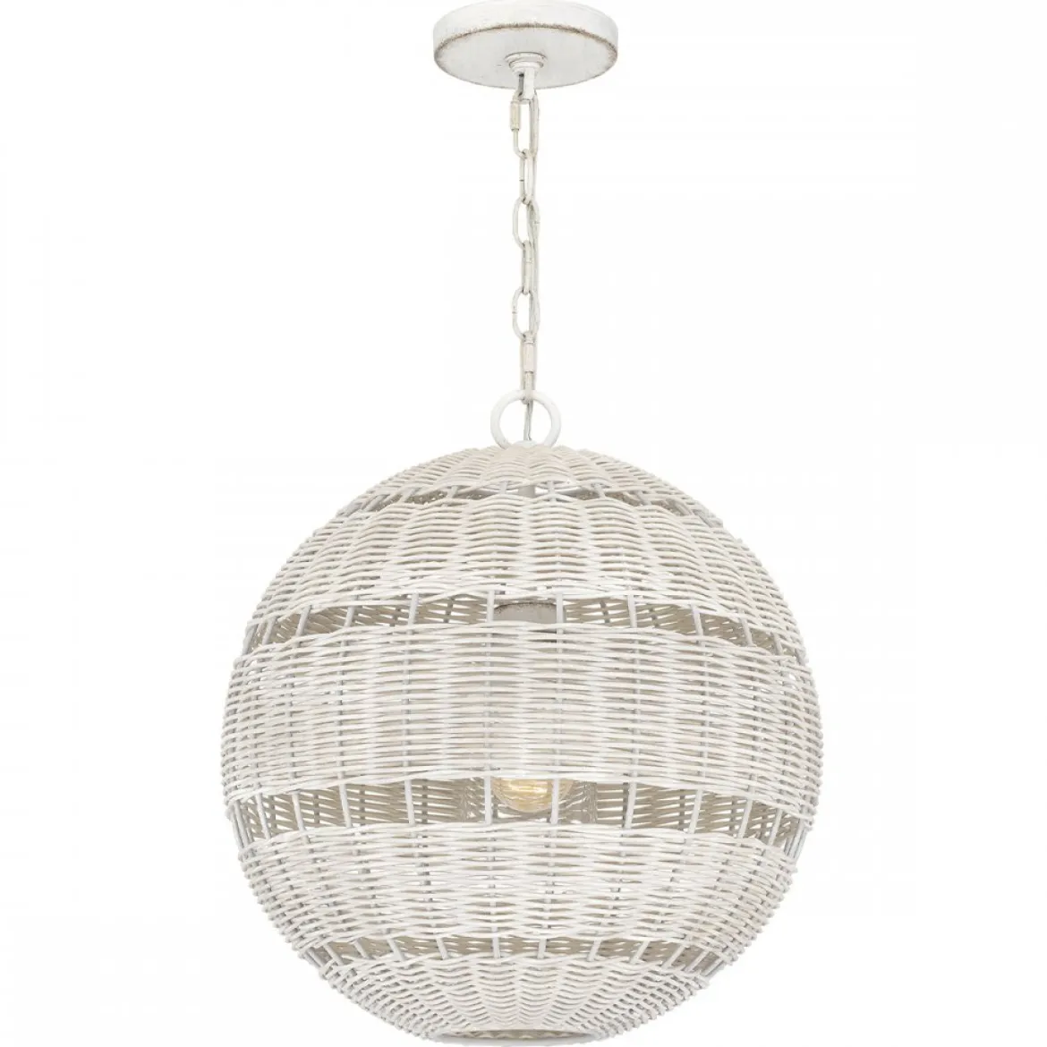 Elstead Lighting Lindendale Pendelleuchte 1-flammig Antikweiß 405mm