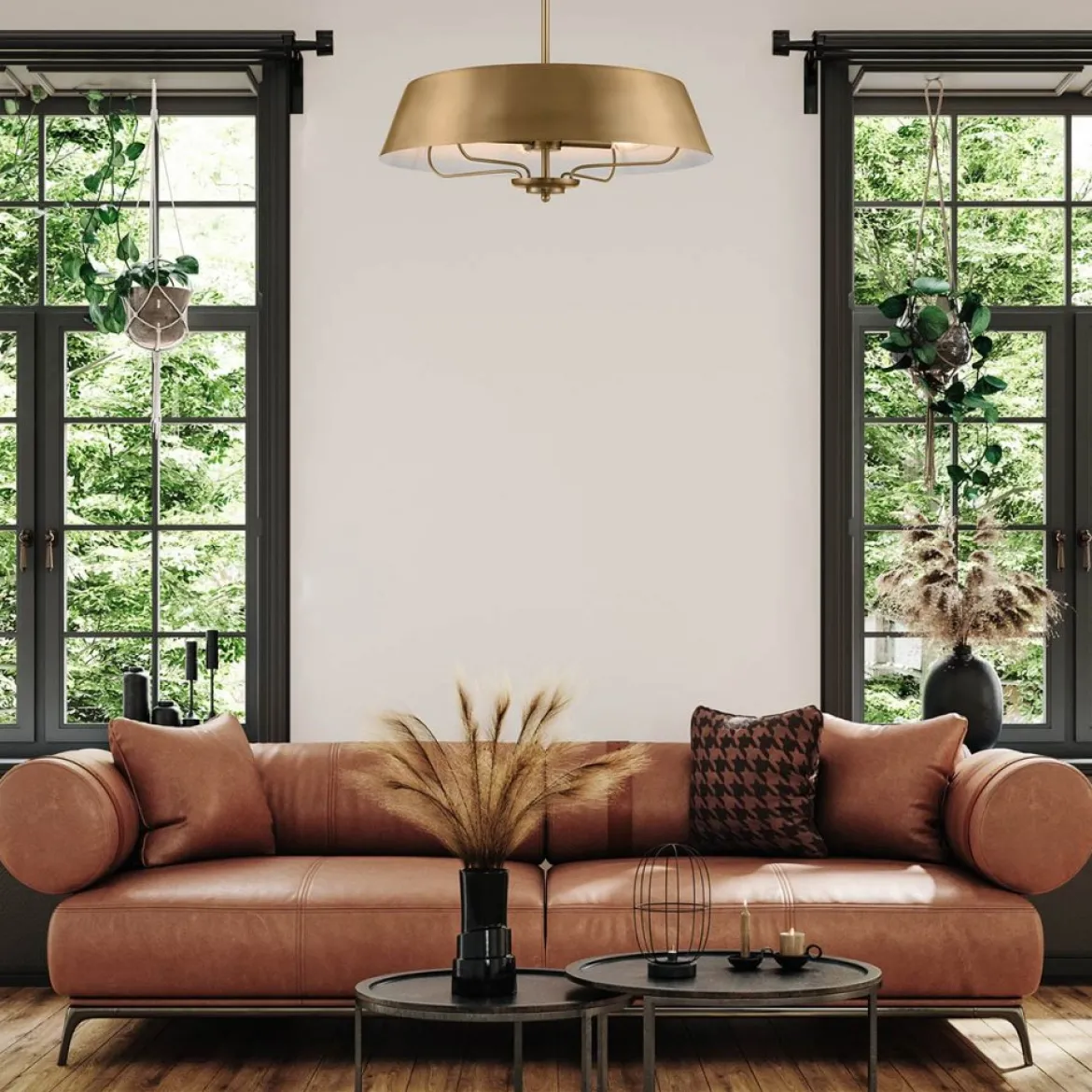 Elstead Lighting Luella Pendelleuchte Duo-Mount 4-Light Messing E14