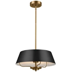 Elstead Lighting Luella Pendelleuchte Duo-Mount 3-Light Messing Schwarz E14