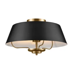 Elstead Lighting Luella Pendelleuchte Duo-Mount 3-Light Messing Schwarz E14