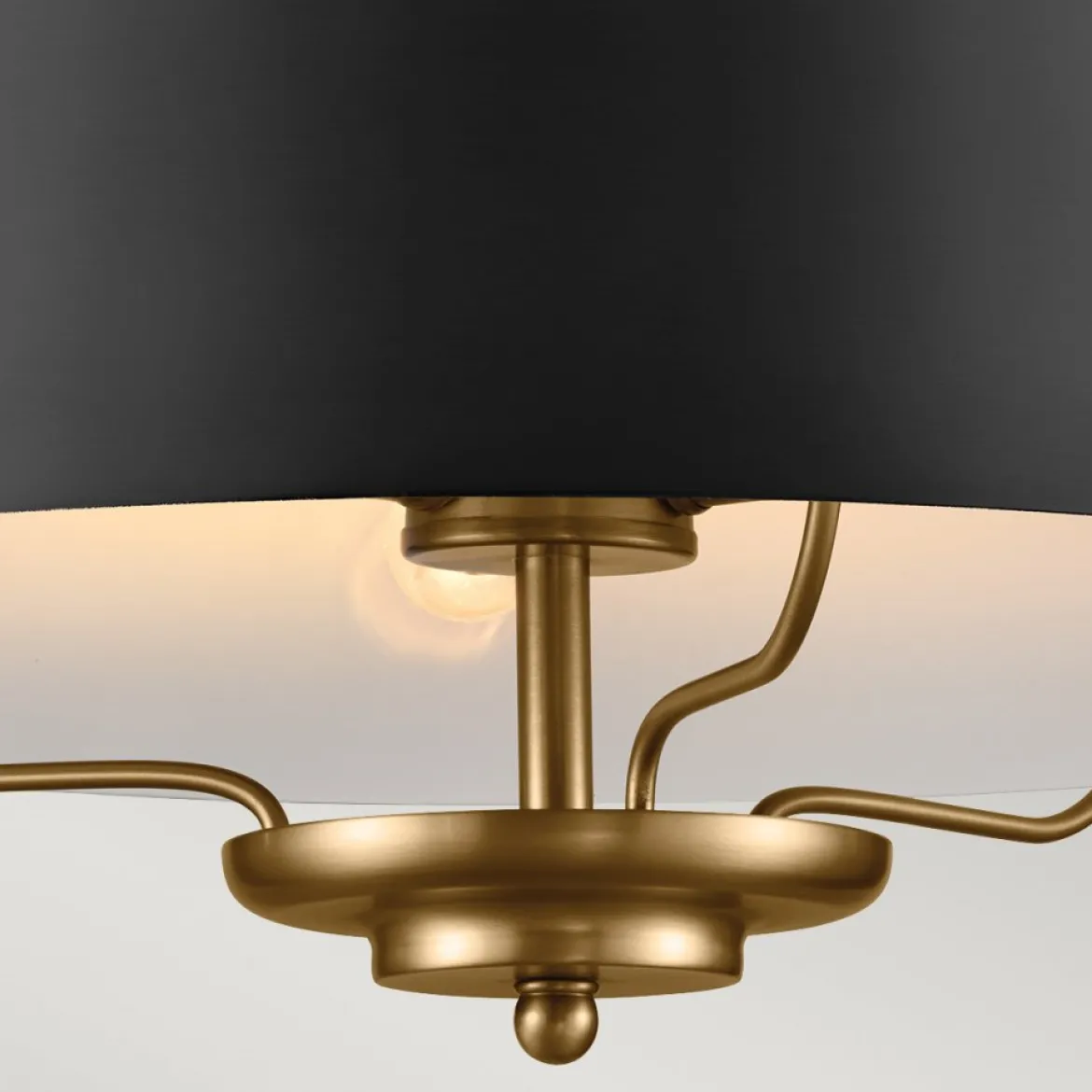 Elstead Lighting Luella Pendelleuchte Duo-Mount 3-Light Messing Schwarz E14