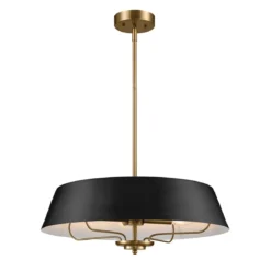 Elstead Lighting Luella Pendelleuchte Duo-Mount 4-Light Messing Schwarz E14