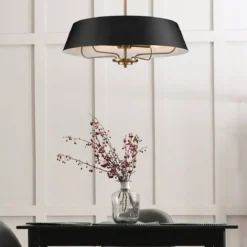 Elstead Lighting Luella Pendelleuchte Duo-Mount 4-Light Messing Schwarz E14