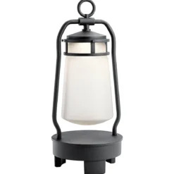 Elstead Lighting Lyndon Portable Bluetooth Speaker Lantern - EU Plug schwarz IP44