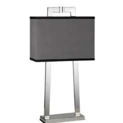 Elstead Lighting Magro 1-Light Tischleuchte Nickel poliert Grau 65cm E27