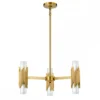 Elstead Lighting Marvele Kronleuchter 6-flammig Messing Opalglas
